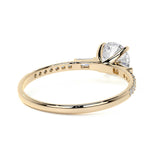 Anillo De Compromiso De Oro 10k Con Piedra Zirconia