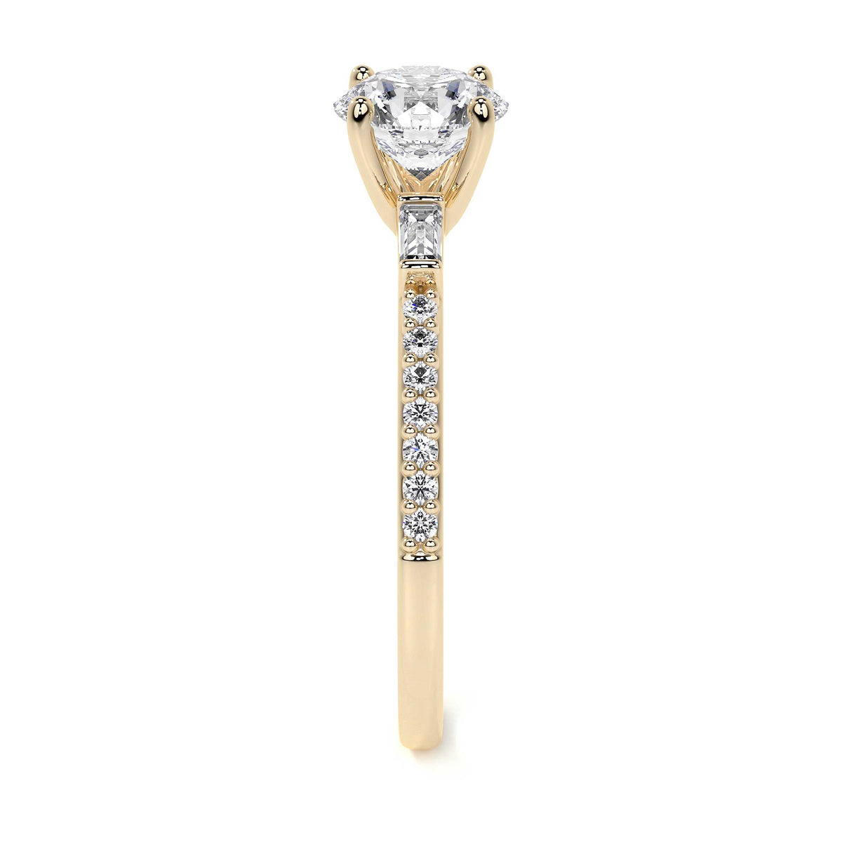 Anillo De Compromiso De Oro 10k Con Piedra Zirconia