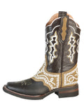 Bota Vaquera Rodeo Hombre El General Piel Crazy Bovino Chocolate - Modelo 51110