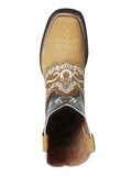 Bota Vaquera Rodeo Hombre El General Piel Olio Nobuck Bovino Miel - Modelo 51111