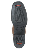 Bota Vaquera Rodeo Hombre El General Piel Nobuck Bovino Camel - Modelo 51113