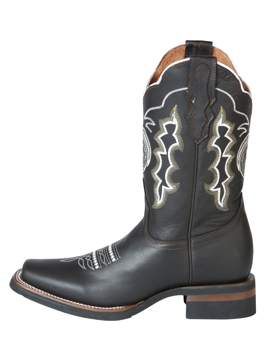 Bota Vaquera de Hombre El General Rodeo en Piel Crazy Color Chocolate 51114