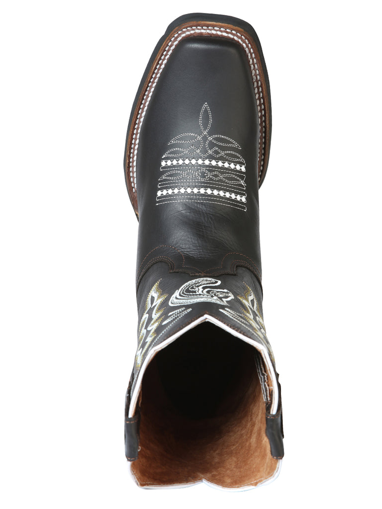 Bota Vaquera de Hombre El General Rodeo en Piel Crazy Color Chocolate 51114
