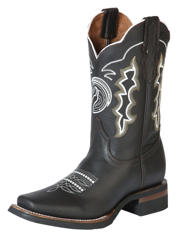 Bota Vaquera de Hombre El General Rodeo en Piel Crazy Color Chocolate 51114