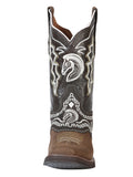Bota Vaquera Rodeo Hombre El General Piel Nobuck Bovino Camel - Modelo 51117
