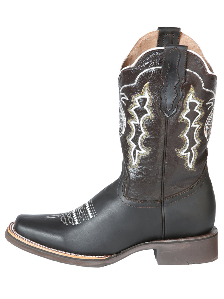 Bota Vaquera de Hombre El General Rodeo en Piel Crazy Color Chocolate 51118