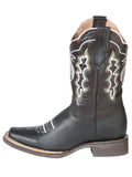 Bota Vaquera Rodeo Hombre El General Piel Crazy Bovino Chocolate - Modelo 51118