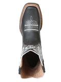 Bota Vaquera Rodeo Hombre El General Piel Crazy Bovino Chocolate - Modelo 51118