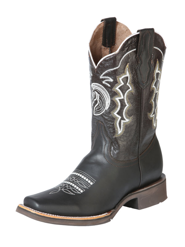 Bota Vaquera de Hombre El General Rodeo en Piel Crazy Color Chocolate 51118