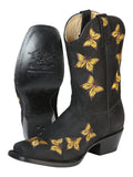 Bota Vaquera Rodeo Mujer El General Piel Nobuck Bovino Negro - Modelo 51220