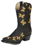 Bota Vaquera Rodeo Mujer El General Piel Nobuck Bovino Negro - Modelo 51220