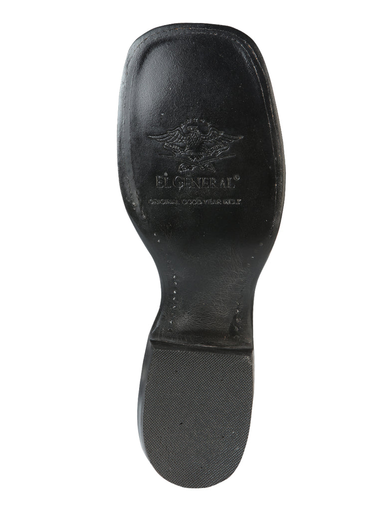 Bota Vaquera de Hombre El General Rodeo en Piel Color Negro 51240