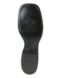 Bota Vaquera Rodeo Hombre El General Piel Bovino Grabado Avestruz Negro - Modelo 51240