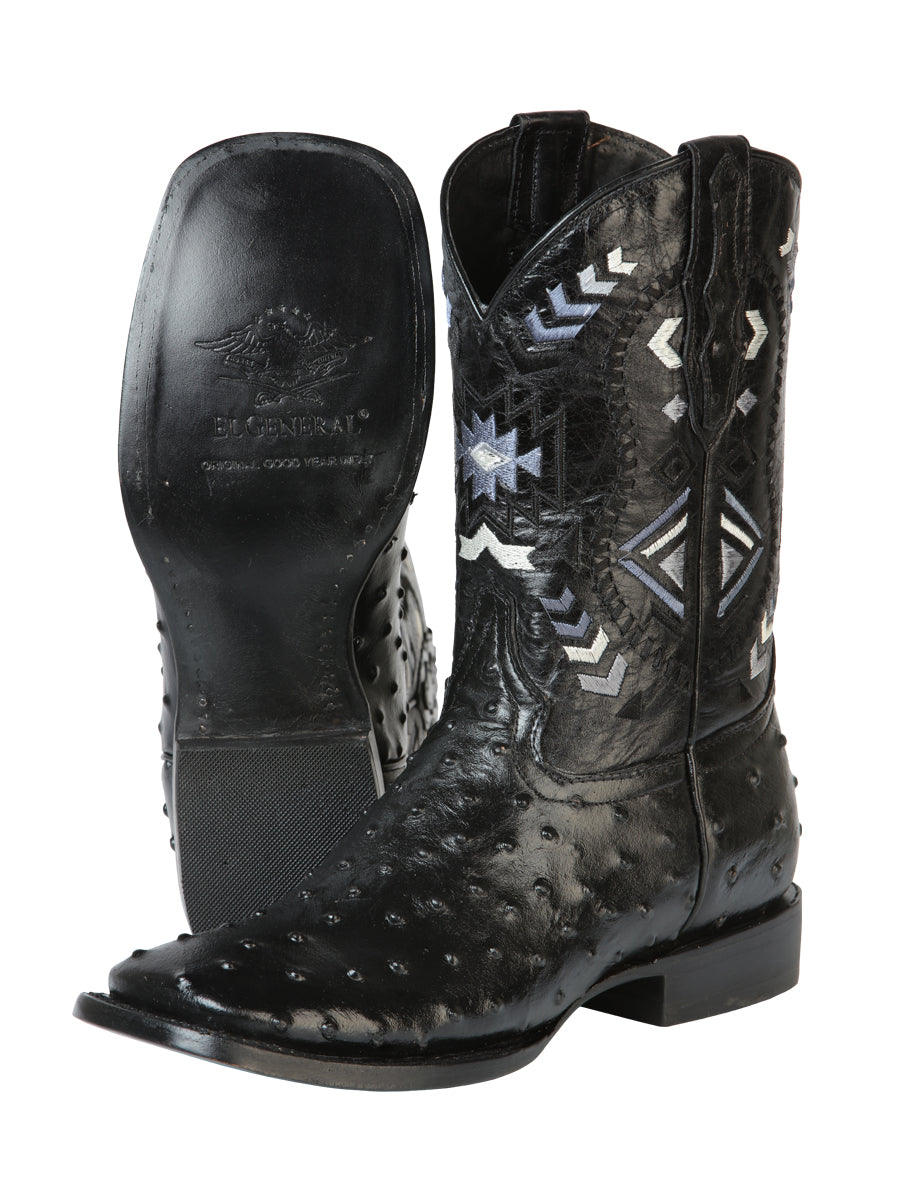 Bota Vaquera de Hombre El General Rodeo en Piel Color Negro 51240