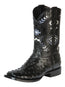el General Rodeo Bota - Printed Ostrich Negro 51240