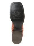 Bota Vaquera Rodeo Hombre El General Piel Bovino Grabado Monster Fish Shedron - Modelo 51245