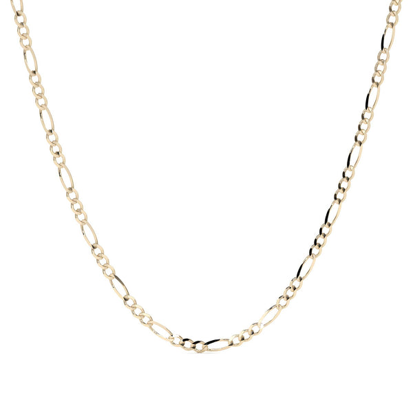 Cadena de Oro 10K Figaro 3x1 Unisex| Collar Italiano 3.5mm Imperial Jewelry | Joyería Fina Resistente