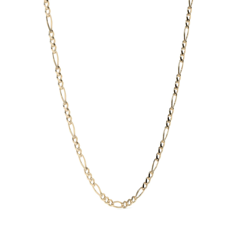 Cadena de Oro 10K Figaro 3x1 Unisex| Collar Italiano 3.5mm Imperial Jewelry | Joyería Fina Resistente