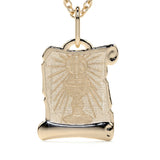 Dije de Oro 10K Medalla Religiosa Sagrado Caliz | Dije Oro Italiano 12mm | Joyería Fina