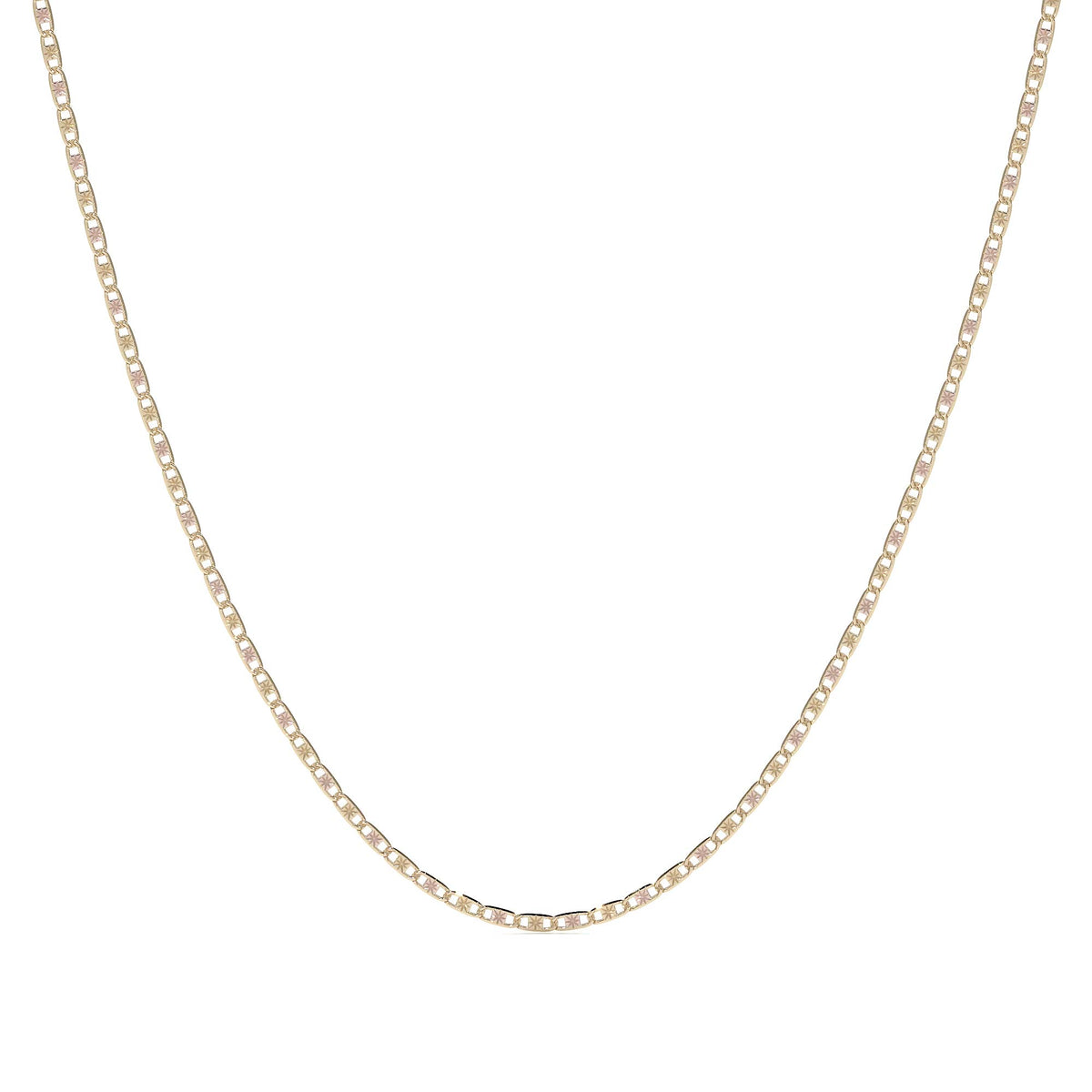 Cadena de Oro 10K Valentino 55cm | Collar de Oro Italiano 2.3mm con Broche de Argolla | Joyería Fina