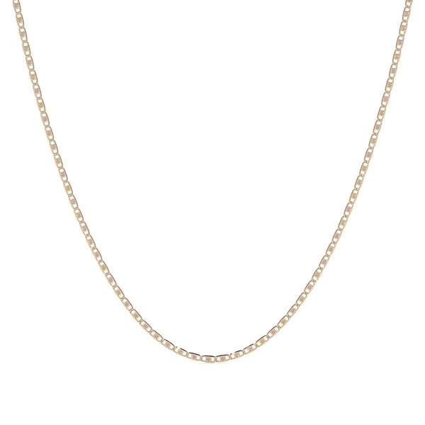Cadena de Oro 14K Valentino 40cm | Collar de Oro Italiano con Broche de Argolla | Joyería Fina