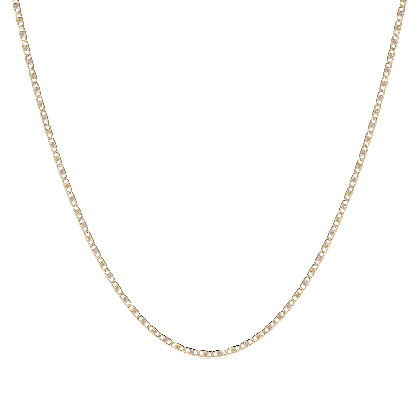 Cadena De Oro De 10k Valentino Calibre 1.3mm