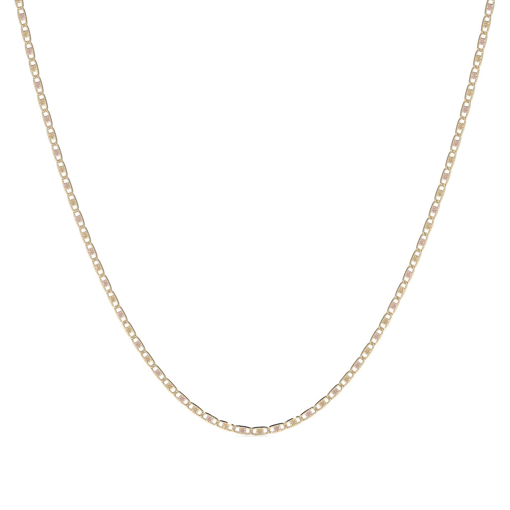 Cadena De Oro De 10k Valentino Calibre 1.3mm