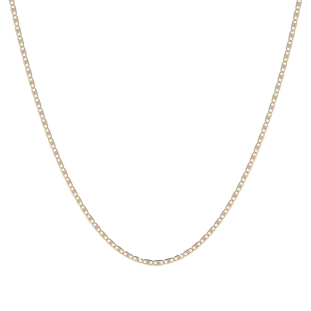 Cadena De Oro De 10k Valentino Calibre 1.3mm
