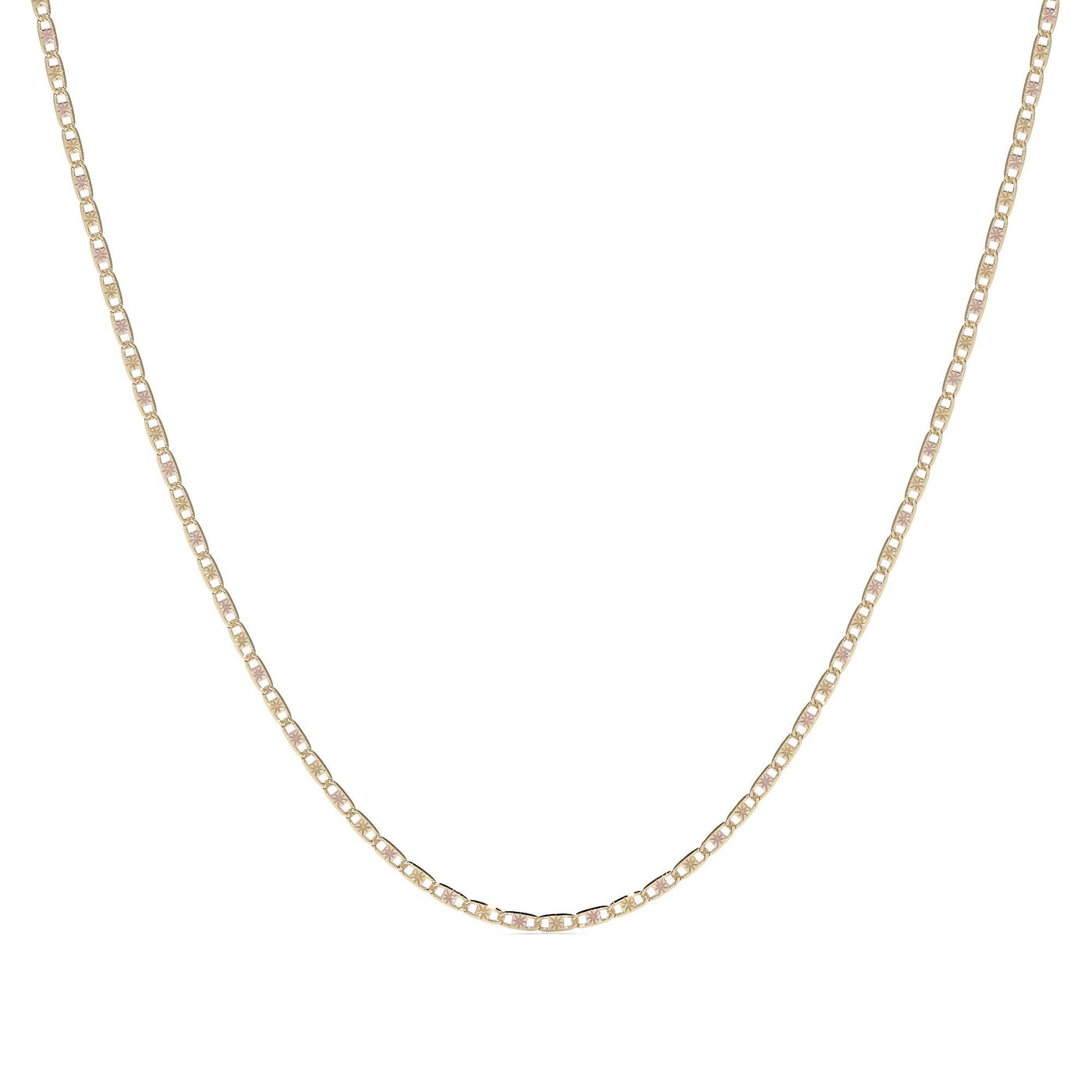 Cadena de Oro 10K Valentino 55cm | Collar de Oro Italiano 2.3mm con Broche de Argolla | Joyería Fina