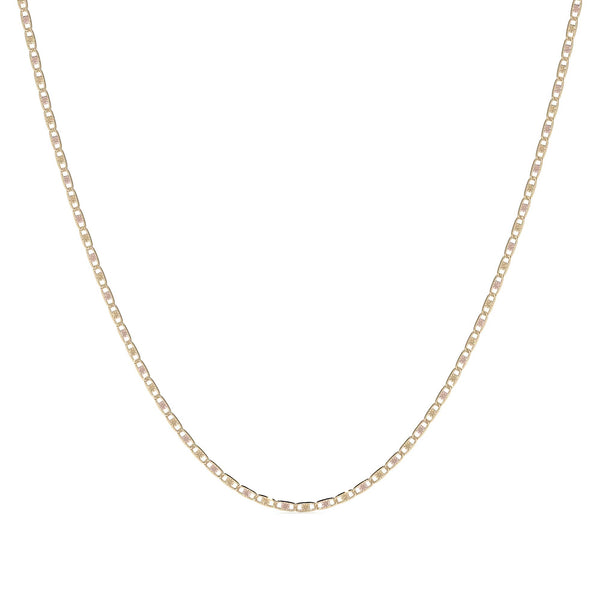 Cadena de Oro 10K Valentino 55cm | Collar de Oro Italiano 2.3mm con Broche de Argolla | Joyería Fina