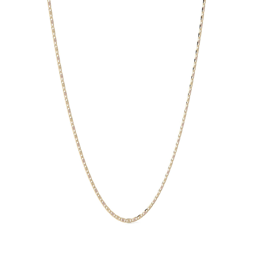 Cadena de Oro 10K Valentino 55cm | Collar de Oro Italiano 2.3mm con Broche de Argolla | Joyería Fina