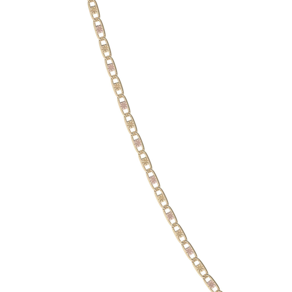 Cadena de Oro 14K Valentino 40cm | Collar de Oro Italiano con Broche de Argolla | Joyería Fina