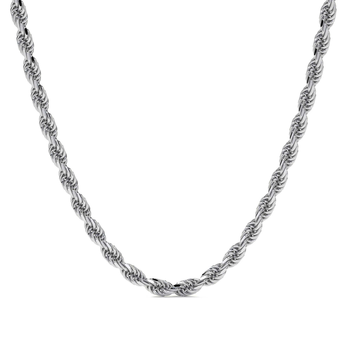 Cadena De Plata 925 Estilo Torsal De 45 Cm Calibre 3.3 Mm