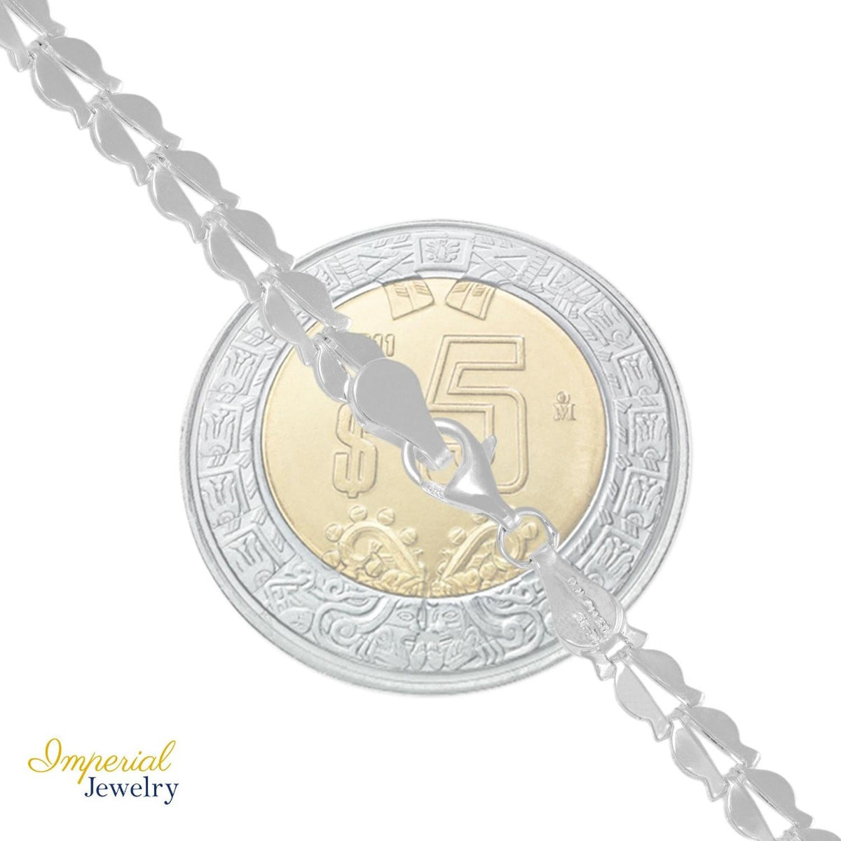 Pulsera De Plata 925 Armado A Mano De Flor De 18 Cm De 2mm