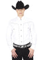 Blanco Charro Manga Larga Camisa 125389