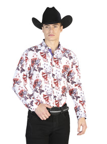 Camisa Casual L/ Manga Centenario 7001 95% Poliester 5% Spandex Blanco 126275