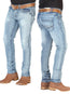 el Norteño Light Azul Skinny Stretch Pantalón 126630