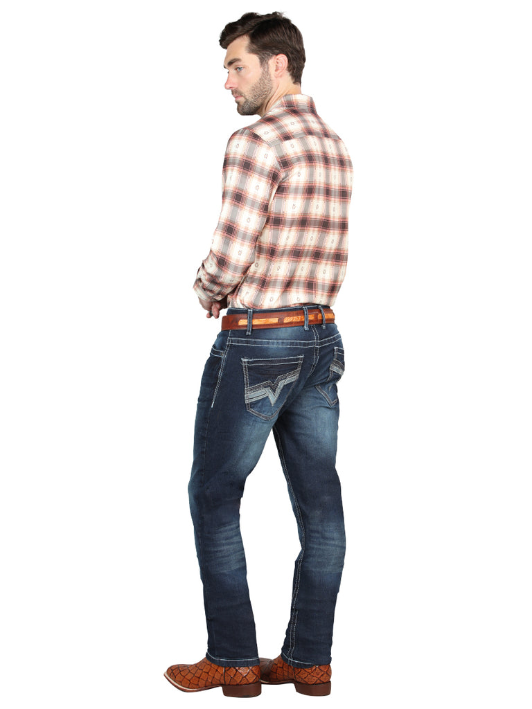 Pantalón de Mezclilla de Hombre El General en Mezclilla Color Azul Marino 126633
