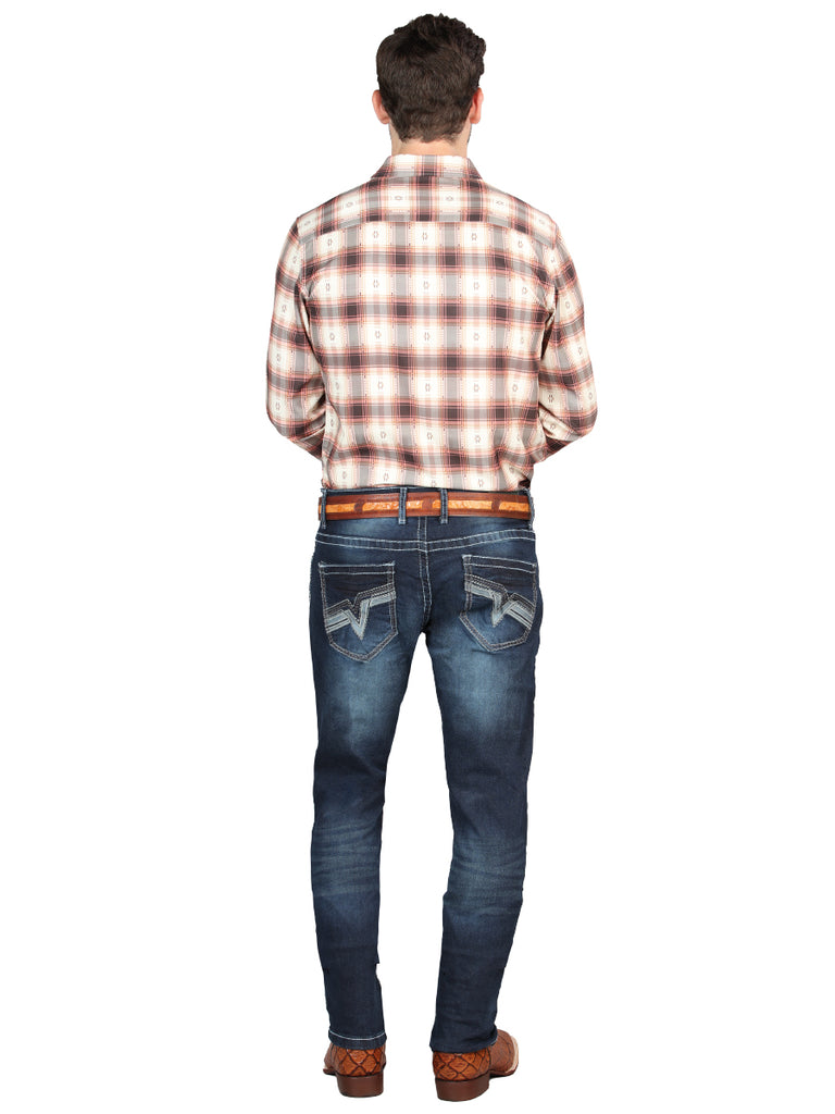 Pantalón de Mezclilla de Hombre El General en Mezclilla Color Azul Marino 126633