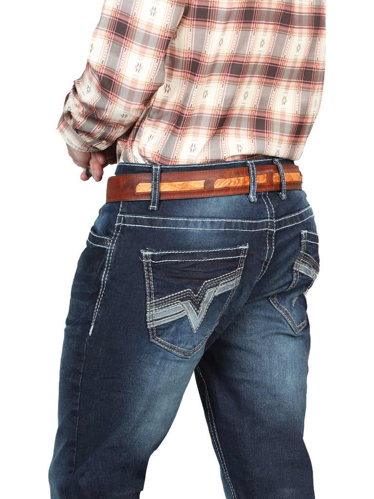 Pantalón de Mezclilla de Hombre El General en Mezclilla Color Azul Marino 126633