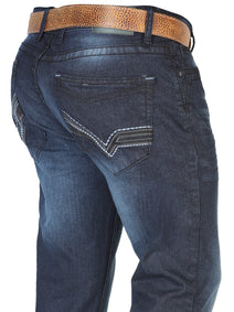 el Norteño Skinny Stretch Mezclilla Pantalón In Oscuro Azul 126634