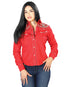 Dama Rojo Bordado Vaquero - Style Blusa 126675