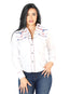 Dama Blanco Bordado Vaquero - Style Blusa 126681