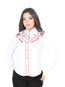 Dama Blanco Bordado Vaquero - Style Blusa 126686