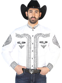 Charra Camisa L/ Manga El Señor De Los Cielos No.9 65% Poliéster 35%cotton Blanco 126688