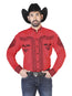 Charra Camisa L/ Manga El Señor De Los Cielos No.9 65% Poliéster 35%cotton Rojo 126689