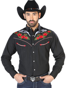 Camisa Vaquera L/ Manga El Señor De Los Cielos No.11 65% Poliéster 35% Algodón Negro 126695