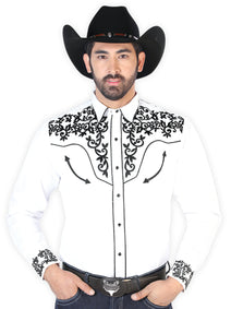 el Señor de los Cielos Bordado Camisa Blanco/negro 126702