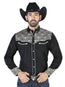 el Señor de los Cielos Bordado Camisa Negro/beige 126704