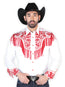 el Señor de los Cielos Bordado Camisa Blanco/rojo 126708